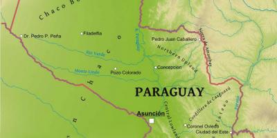 Paraguay coğrafya haritası 