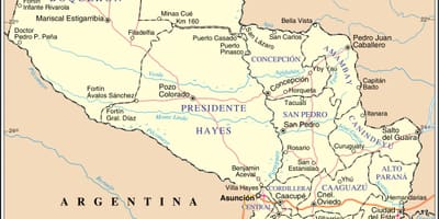 Cateura Paraguay haritası 