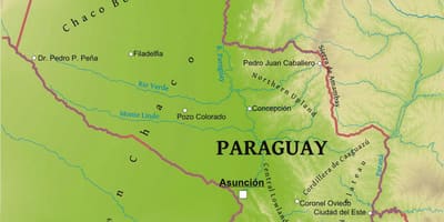 Paraguay coğrafya haritası 